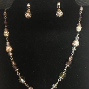 Brighton necklace and earring set  Swarovski stone